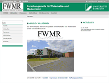 Tablet Screenshot of fwmr.uni-bayreuth.de