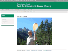 Tablet Screenshot of busse.physik.uni-bayreuth.de
