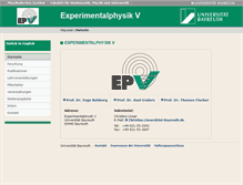 Tablet Screenshot of ep5.uni-bayreuth.de