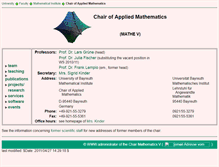 Tablet Screenshot of numerik.mathematik.uni-bayreuth.de
