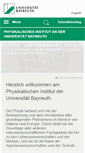 Mobile Screenshot of physik.uni-bayreuth.de