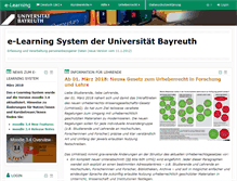 Tablet Screenshot of elearning.uni-bayreuth.de