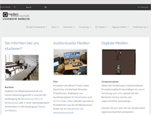 Tablet Screenshot of medienwissenschaft.uni-bayreuth.de
