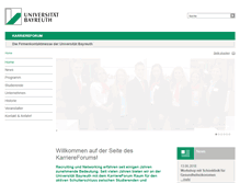 Tablet Screenshot of karriereforum.uni-bayreuth.de