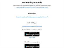 Tablet Screenshot of cad.uni-bayreuth.de