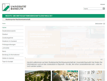 Tablet Screenshot of jura.uni-bayreuth.de