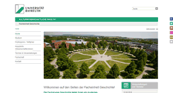 Desktop Screenshot of geschichte.uni-bayreuth.de