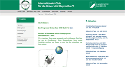 Desktop Screenshot of internationaler-club.uni-bayreuth.de
