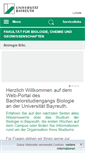 Mobile Screenshot of bscbio.uni-bayreuth.de