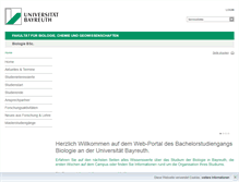 Tablet Screenshot of bscbio.uni-bayreuth.de