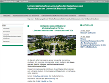 Tablet Screenshot of lehramt-wiwi.uni-bayreuth.de