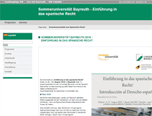 Tablet Screenshot of derecho.uni-bayreuth.de